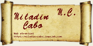 Miladin Cabo vizit kartica